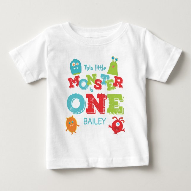 Little Monster 1st Birthday First Baby T-Shirt (Front)