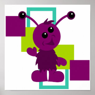 Little Monster Alien Creature Poster