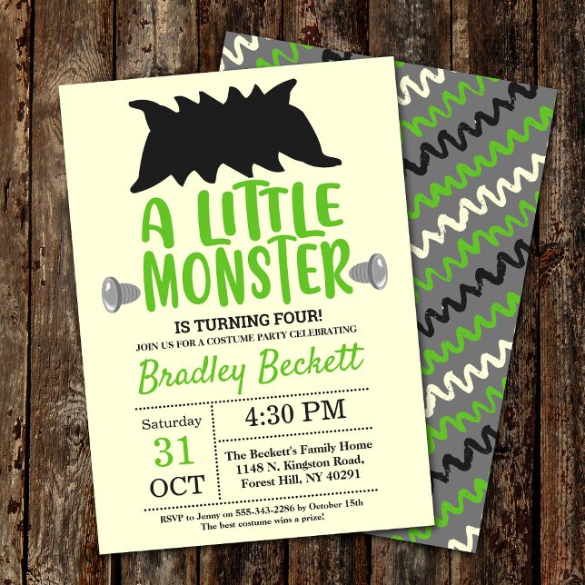 Little Monster Any Age Halloween Birthday Party Invitation (Creator Uploaded)