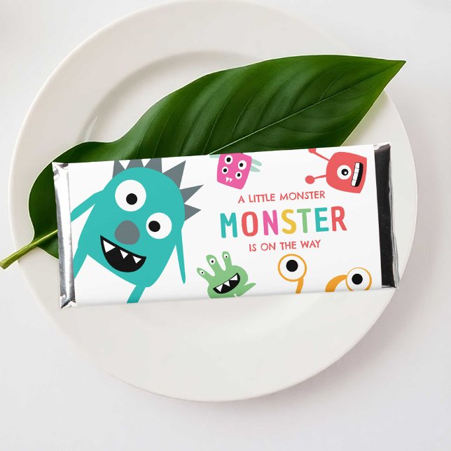 Little Monster Baby Shower Halloween Custom Hershey Bar Favors (Creator Uploaded)