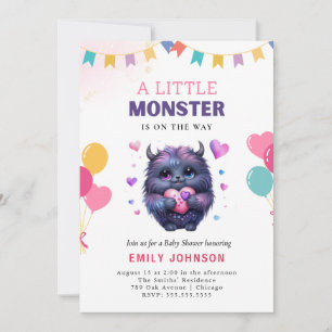 Little Monster Baby Shower Invitation