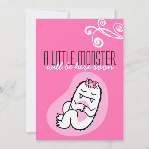 Little Monster Baby Shower Invitation (girl)
