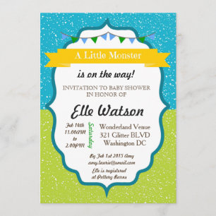 Little Monster Baby Shower invitations