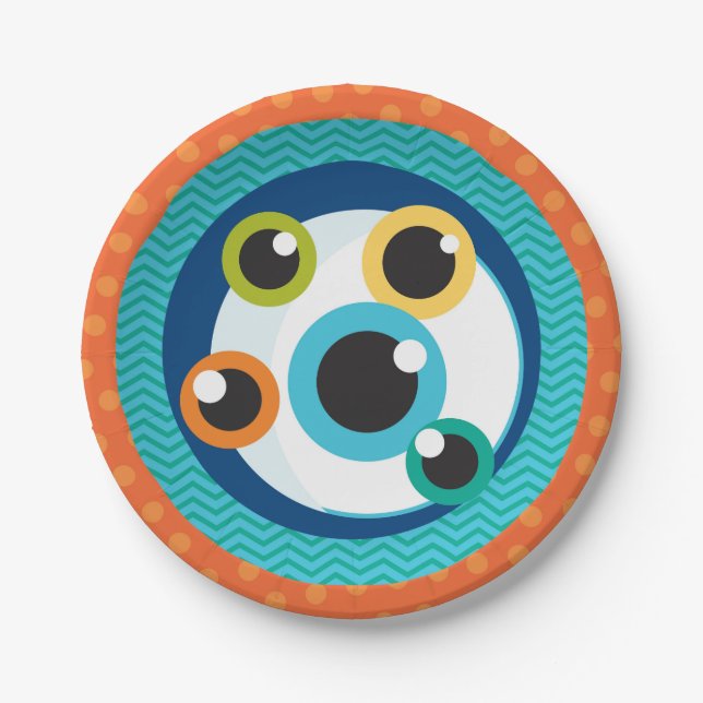 Little Monster Baby Shower paper plates (Front)