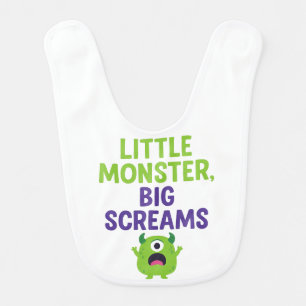 Little Monster, Big Screams Baby Bib