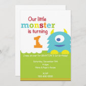 Little Monster Birthday invitation (Front/Back)