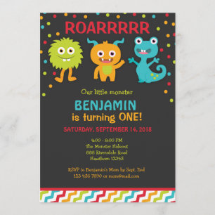 Little Monster Birthday Invitation, Monster Invite