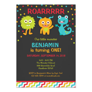 lil monster birthday invitations