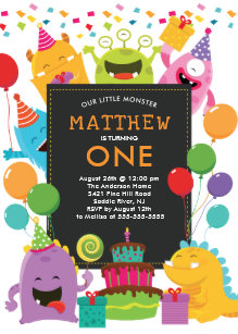 monster birthday invitations zazzle
