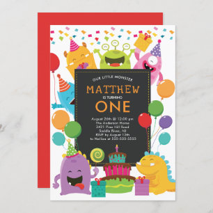 Little Monster Birthday Party Invitation