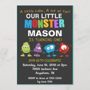 Little Monster Birthday Party Invitation