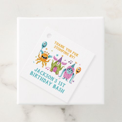 Little Monster Birthday Party Thank You  Favor Tags