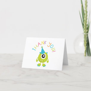 Little Monster Birthday Thank You Card