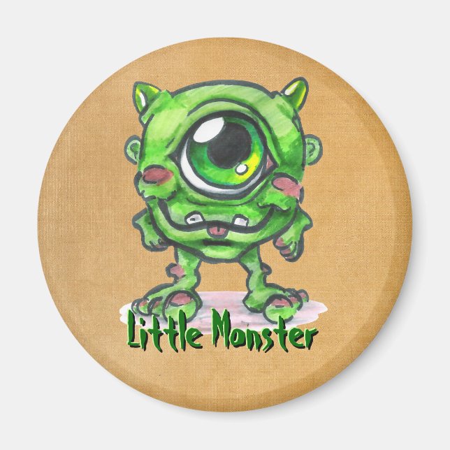 Little Monster Button Magnet (Front)