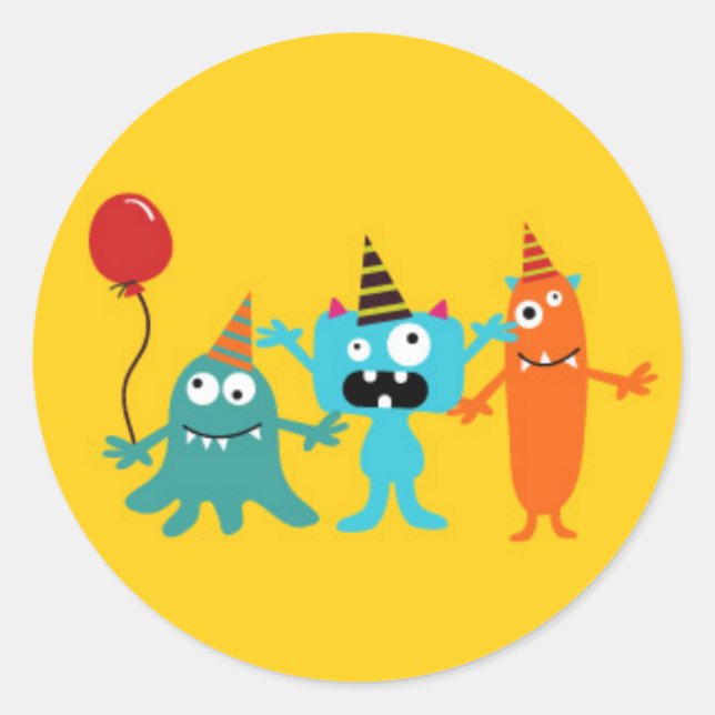 Little Monster Classic Round Sticker (Front)