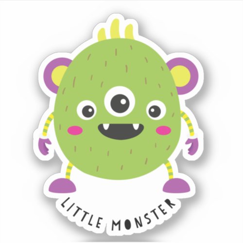 Little Monster Cute Halloween Sticker