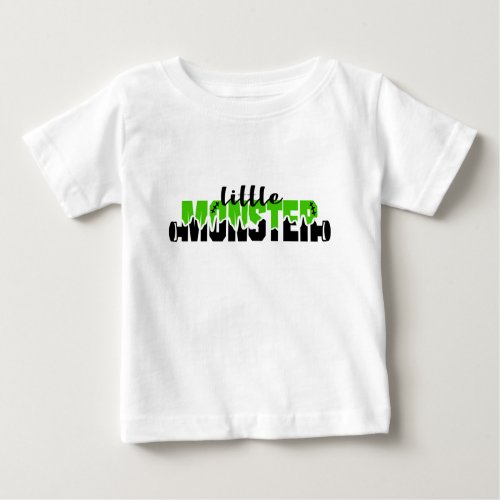 Little Monster Frankenstein Halloween Baby T_Shirt