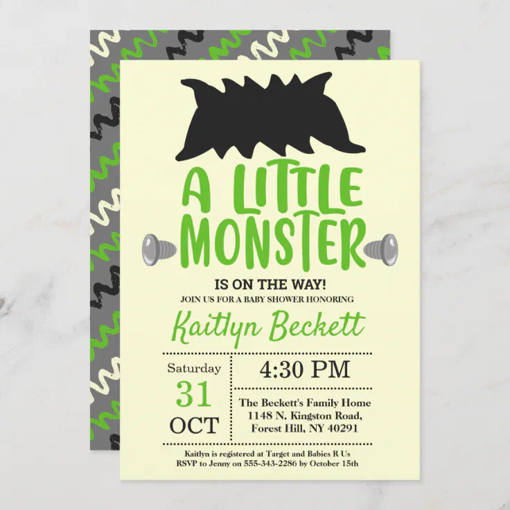 monsters baby shower invitations