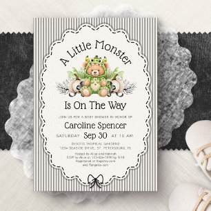 Little Monster Halloween Baby Shower Invitation