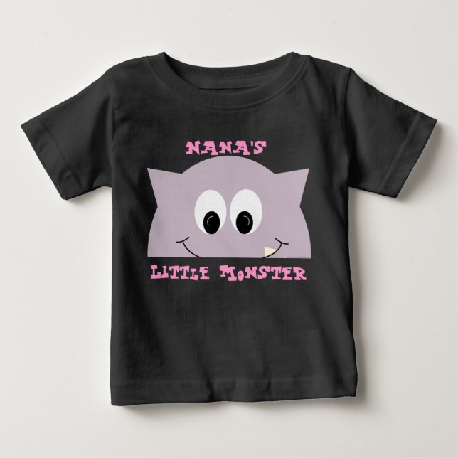 Little Monster In Lilac Baby T-Shirt (Front)
