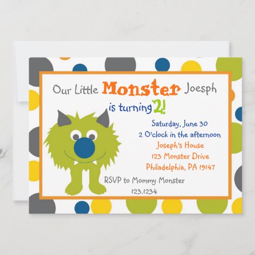 Little Monster Invitation