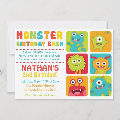 Little Monster Invitation / Little Monster Invite