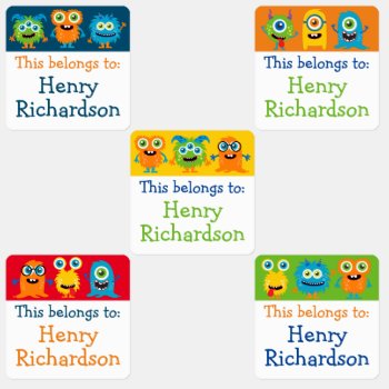 Little Monster Kids Clothing Labels by PicklesAndPosies at Zazzle