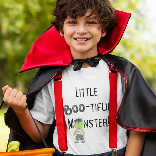 Little Monster Kids Halloween Cute Childrens T_Shirt