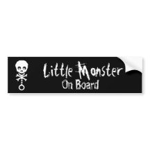 Little Monster On Board Bumper Sticker