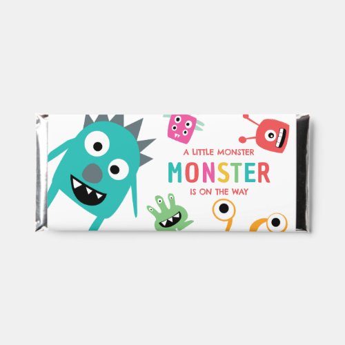 Little Monster on the way Baby Shower Halloween  Hershey Bar Favors