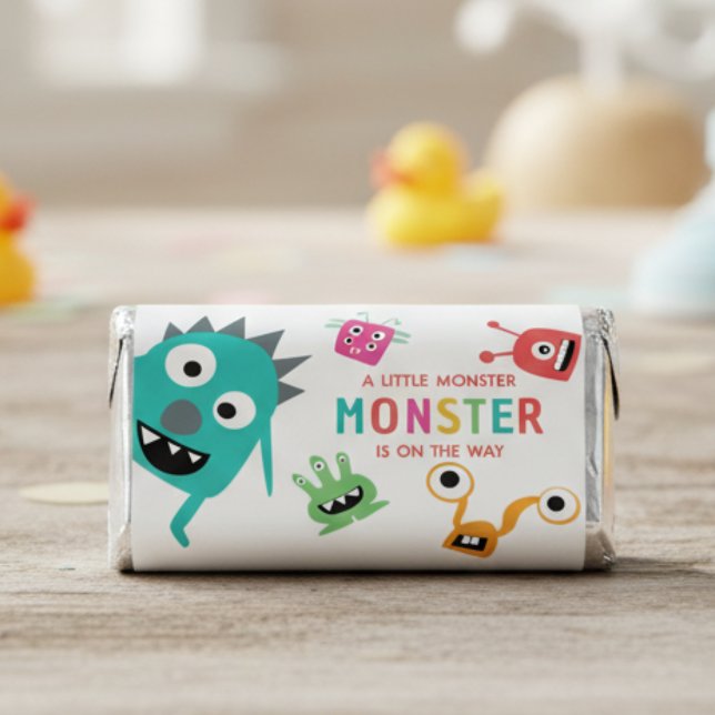 Little Monster on the way Baby Shower Halloween  Hershey's Miniatures (Creator Uploaded)