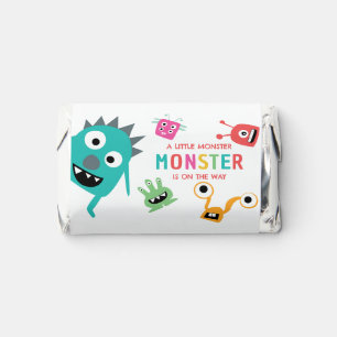 Little Monster on the way Baby Shower Halloween Hershey's Miniatures