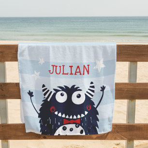 Little Monster Personalized Beach Towel