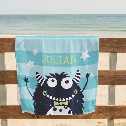 Little Monster Personalized Beach Towel