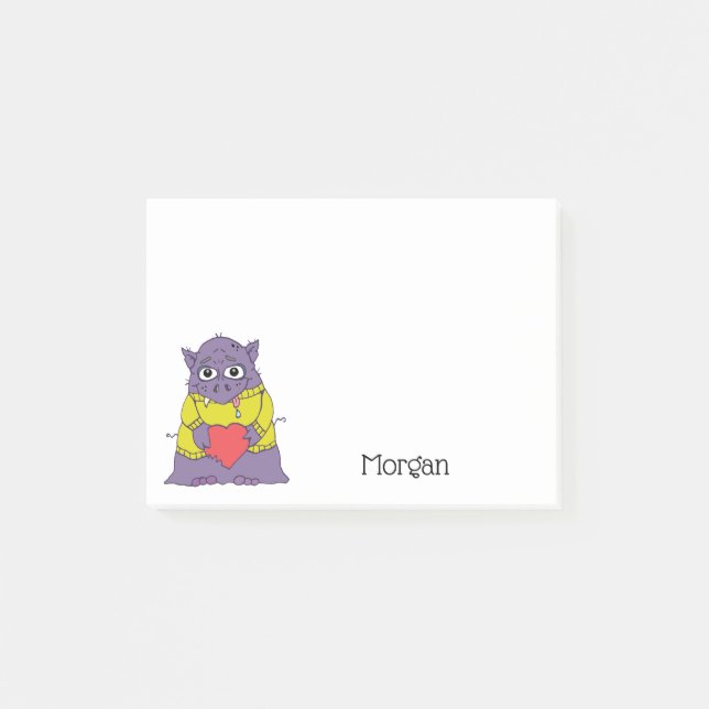 Little Monster Personalized Post-it Notes (Front)