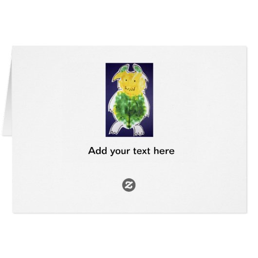 Little Monster - portrait template design (Back Horizontal)