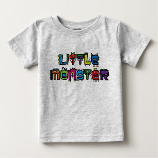 Little Monster -Text Doodles (Bright) Baby T-Shirt