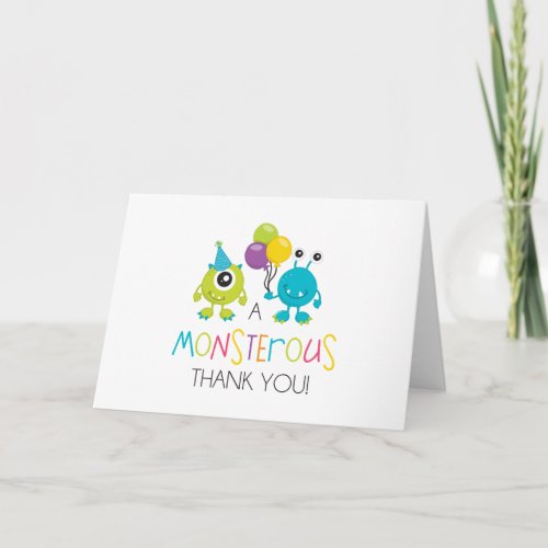 Little Monster Thank You Card