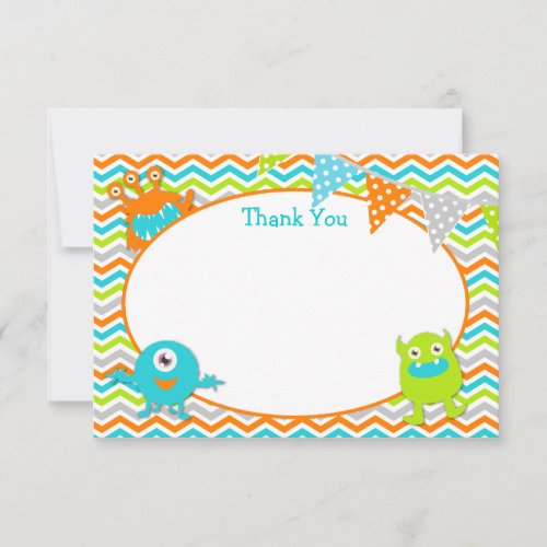 Little Monster Thank You Cards