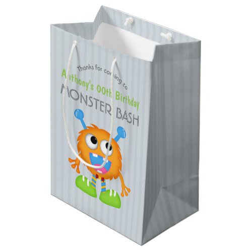 Little Monster themed Birthday Party Guest Favor Medium Gift Bag