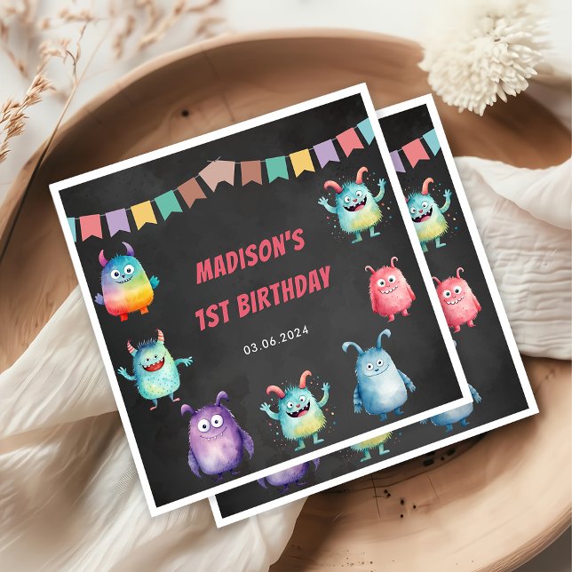 Little Monster Themed Birthday Party  Napkins (Creator Uploaded)