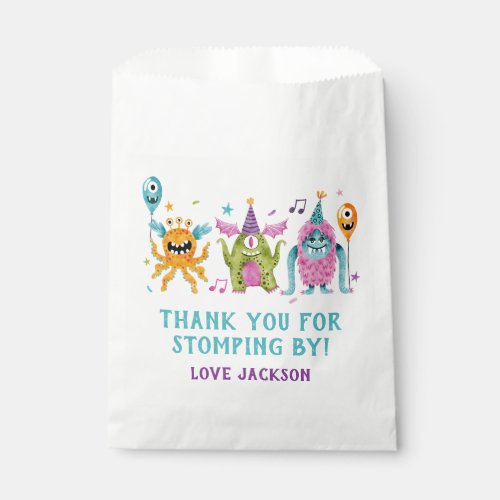 Little Monsters Birthday Party  Favor Bag