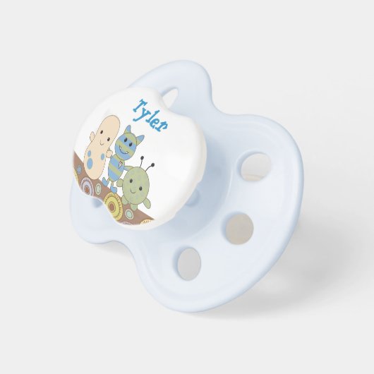 Little Monsters Boy Personalized Name Pacifier (Front Right)