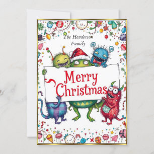 Little Monsters Christmas very nice party Invitation