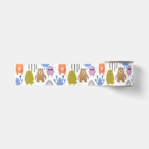 Little monsters kids nursery satin ribbon