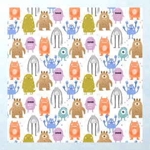 Little monsters kids nursery wall decal