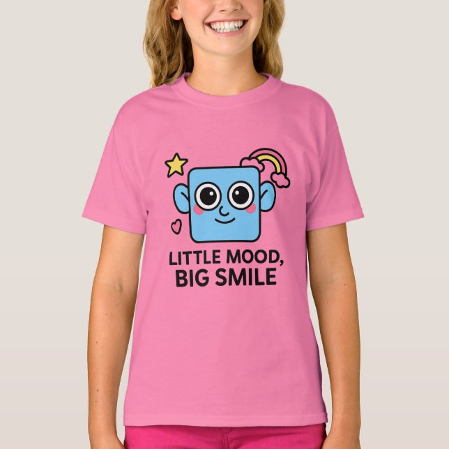 Little Mood,Big Smile - Cute Smilo Kids T-shirt" T-Shirt (Front)