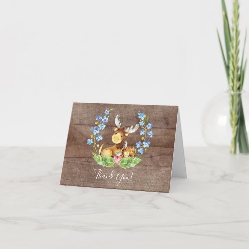 Little Moose Baby Shower Thank You Note