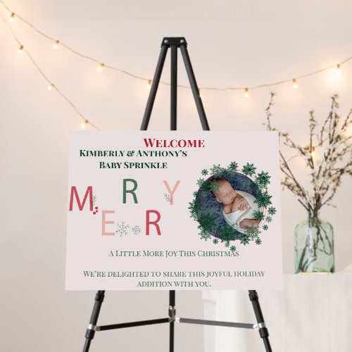Little More Joy This Christmas Photo Baby Sprinkle Foam Board