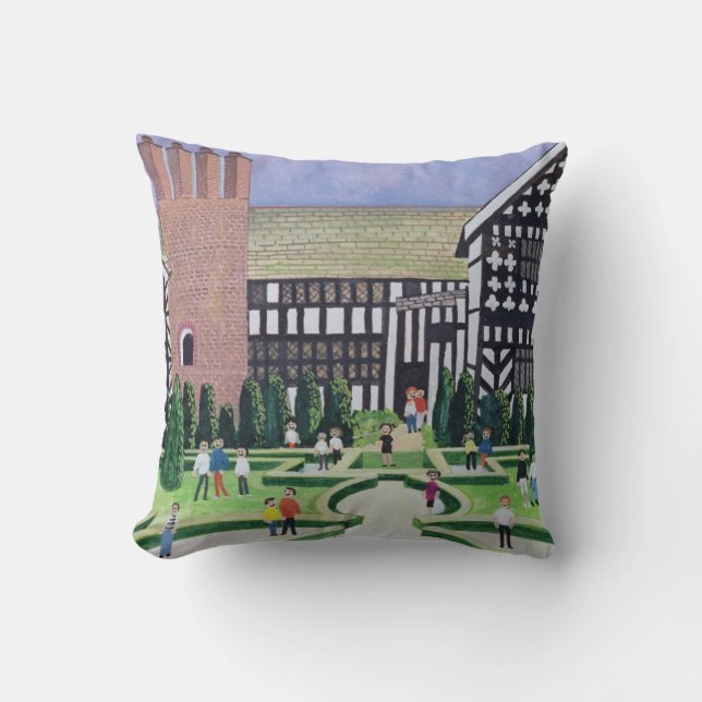 Little Moreton Hall 1995 Throw Pillow (Front)